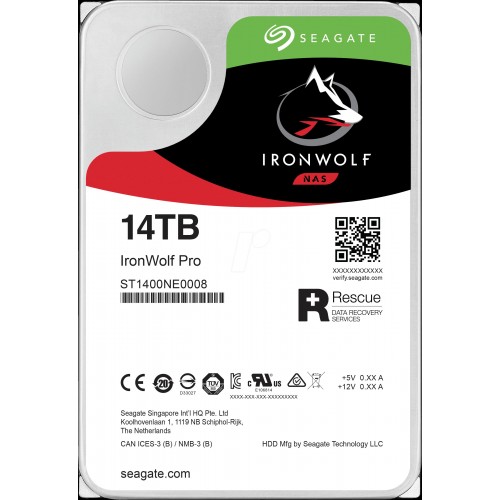 SEAGATE 14TB IronWolf Pro 7200RPM 256MB Sata 3.0 3.5" Dahili Disk ST14000NE0008