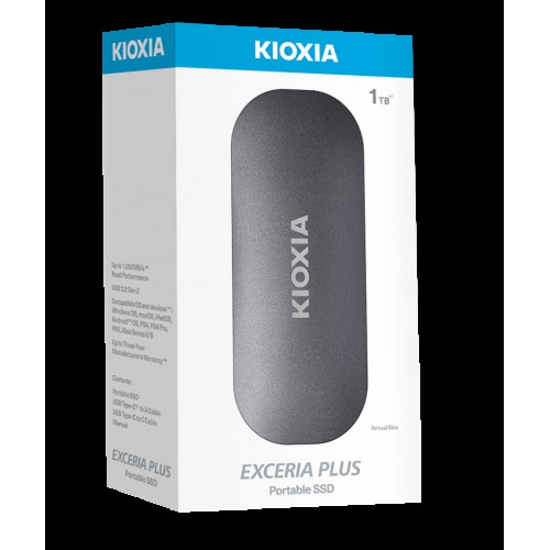 1TB KIOXIA EXCERIA PLUS G2 USB 3.2 1050/1000 MB/s LXD10S001TG8