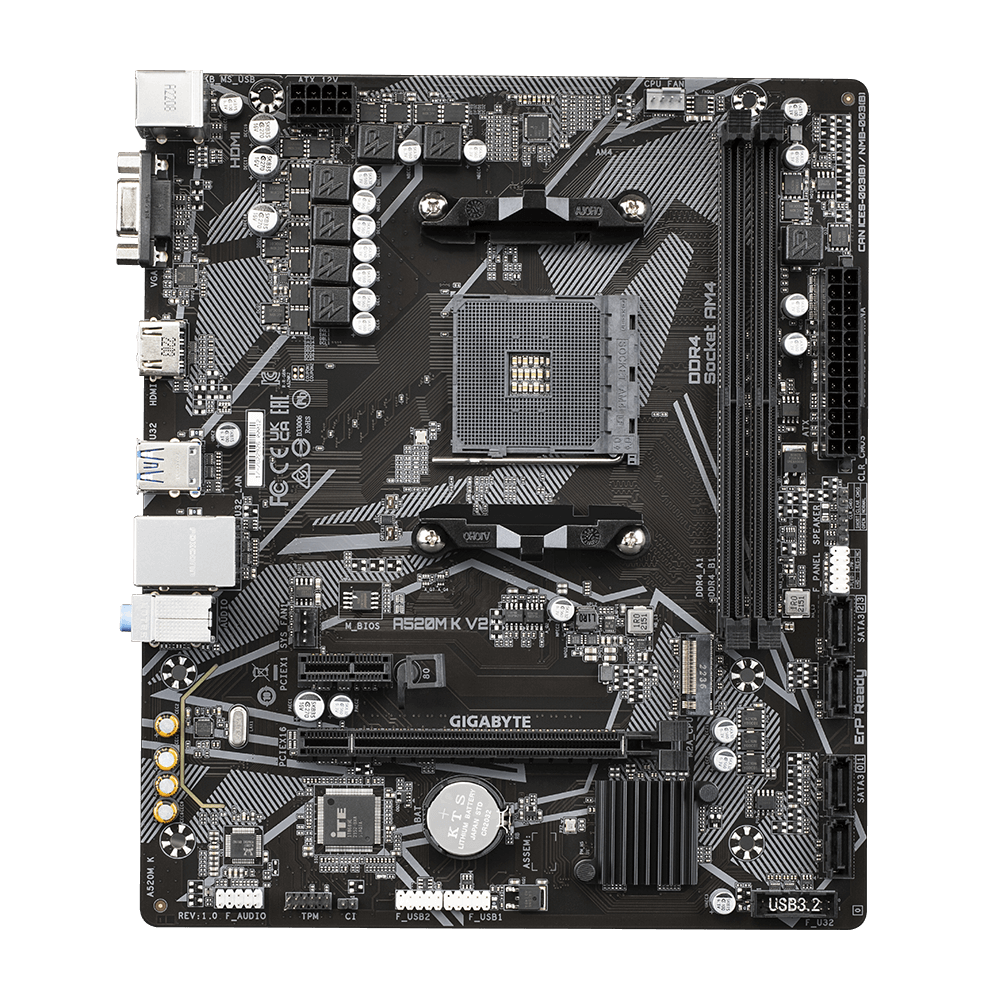 GIGABYTE%20A520M%20K%20V2%20DDR4%205100Mhz(OC)%20HDMI%20M.2%20mATX%20AM4