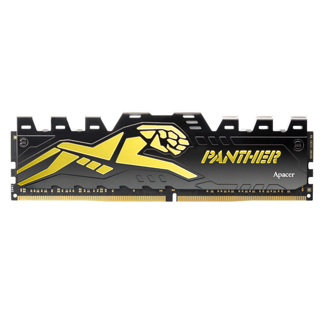 Apacer%20Panther%20Black-Gold%208GB%201x8GB%203200MHz%20CL16%20DDR4%20Gaming%20Ram%20(AH4U08G32C28Y7GAA-1)