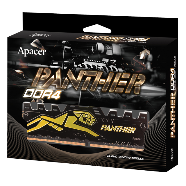 Apacer%20Panther%20Black-Gold%208GB%201x8GB%203200MHz%20CL16%20DDR4%20Gaming%20Ram%20(AH4U08G32C28Y7GAA-1)