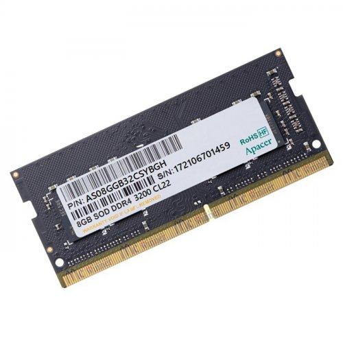 Apacer%208GB%20(1x8GB)%203200Mhz%20CL22%20DDR4%20Notebook%20SODIMM%20Ram%20(ES.08G21.GSH)