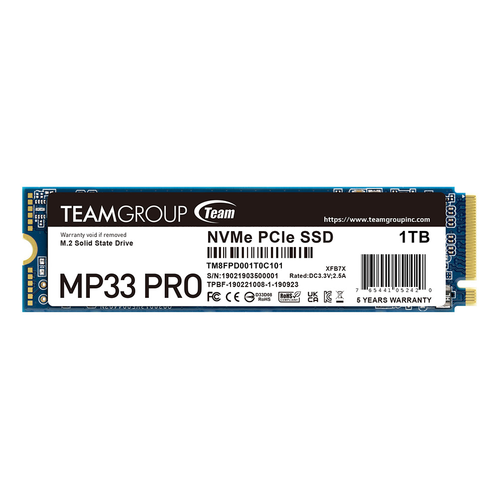 Team%20MP33%20Pro%201TB%203500/3000MB/s%20NVMe%20PCIe%20Gen3x4%20M.2%20SSD%20Disk%20%20(TM8FPD001T0C101)