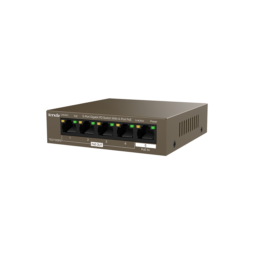 TENDA%20TEG1105PD%205PORT%2010/100/1000%20POE%20EXTENDER