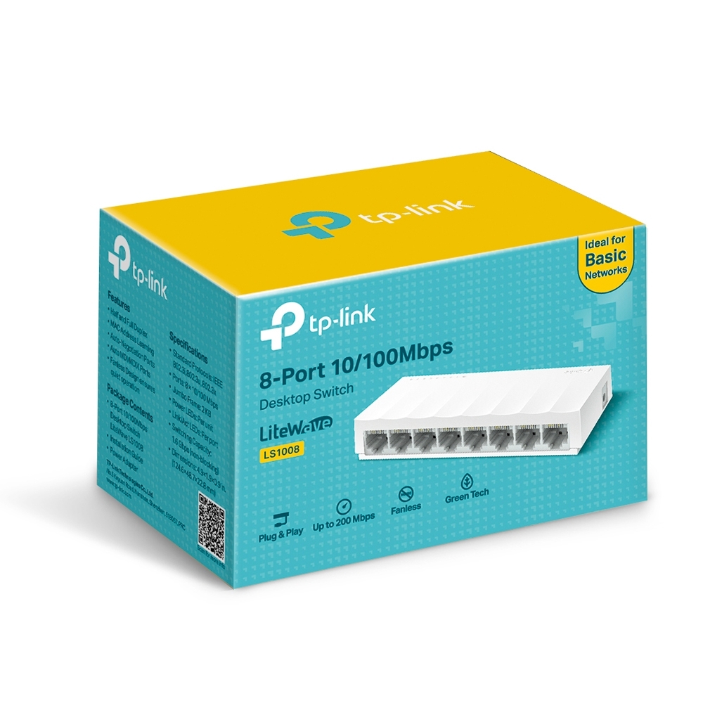 TP-LINK%20LS1008%208PORT%2010/100%20YÖNETİLEMEZ%20SWITCH