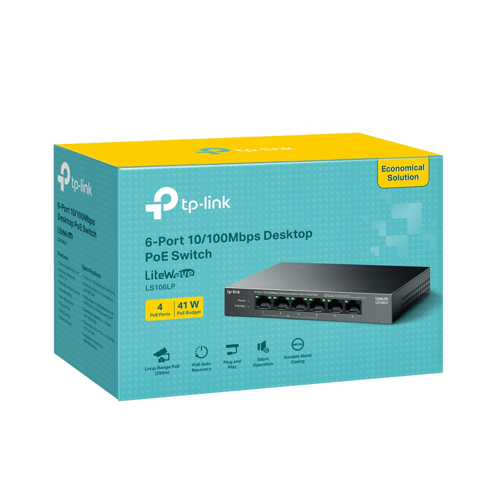 TP-LINK%20LS106LP%206%20PORT%2010/100%20YÖNETİLEMEZ%20POE%20SWITCH