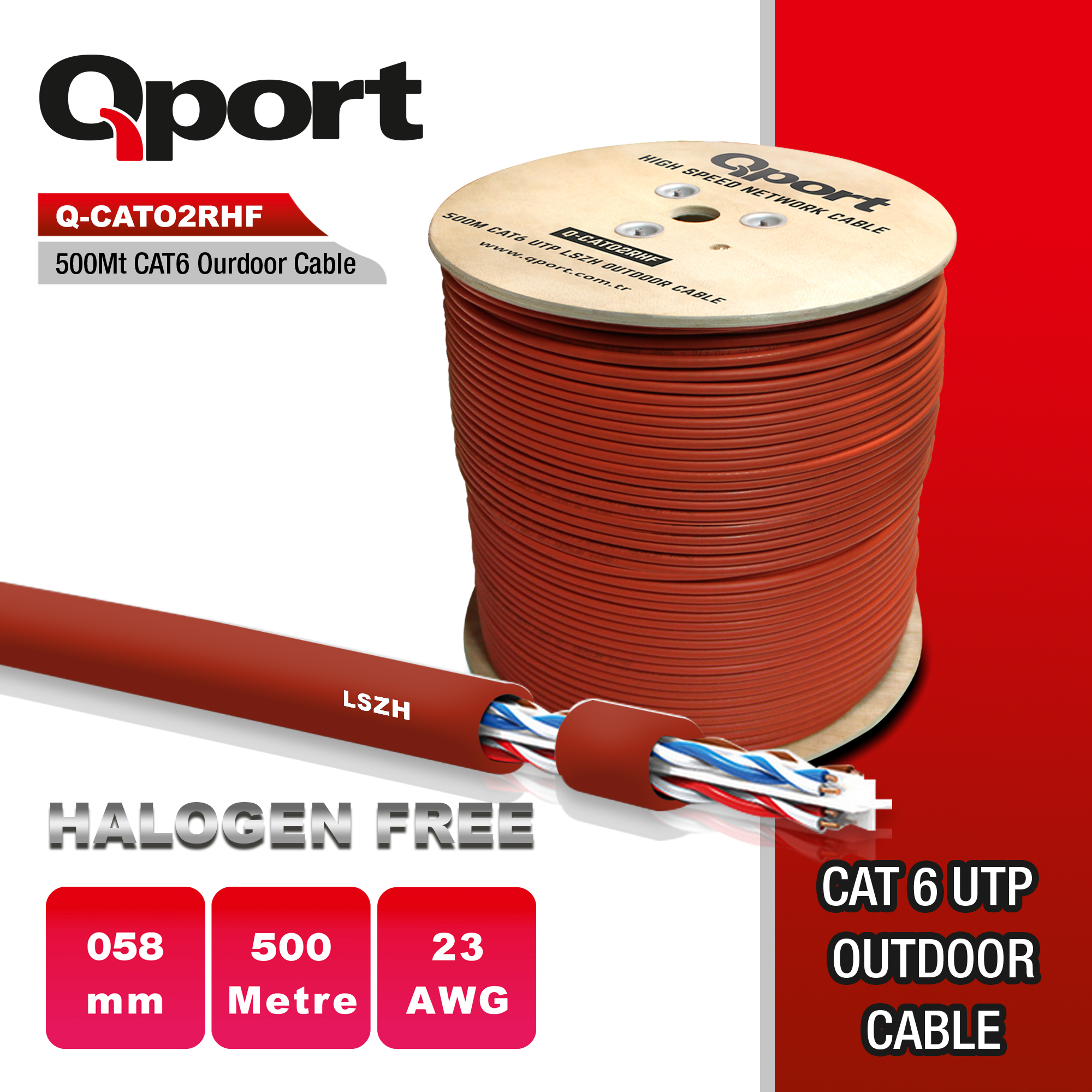 QPORT%20Q-CATO2RHF%20LSZH%20500%20METRE%2023AWG%20MAKARALI%20HALOGEN%20FREE%20KABLO