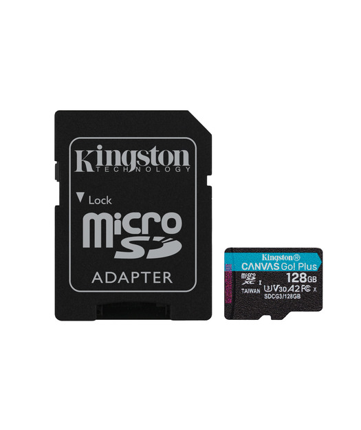 Kingston%20128GB%20microSDXC%20Canvas%20Go%20Plus%20170R%20A2%20U3%20V30%20Card%20+%20ADP