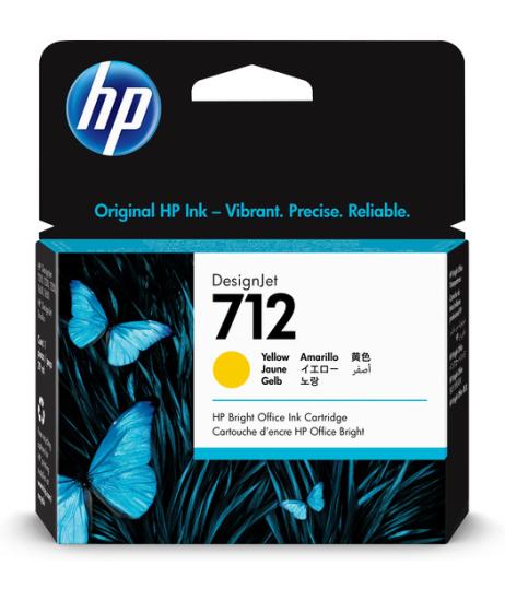 HP 3ED69A 712 29-ml Yellow DesignJet Ink