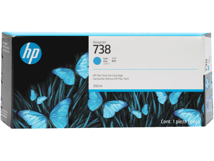 HP 676M6A Cyan DesignJet Ink Kartuş (738)