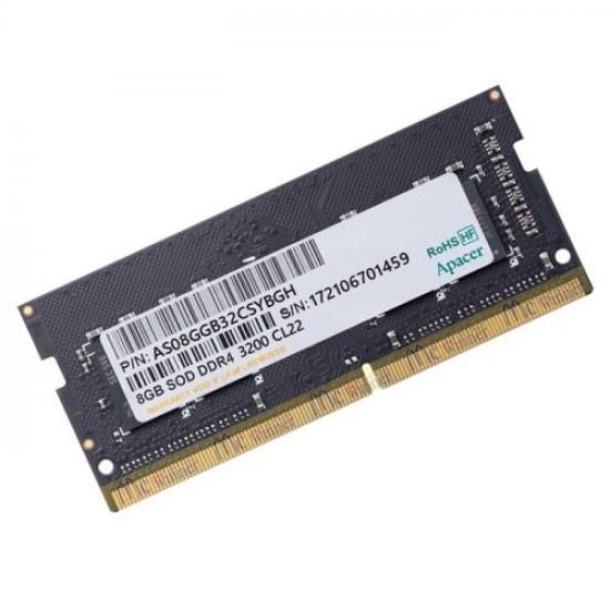 Apacer 8GB (1x8GB) 3200Mhz CL22 DDR4 Notebook SODIMM Ram (ES.08G21.GSH)