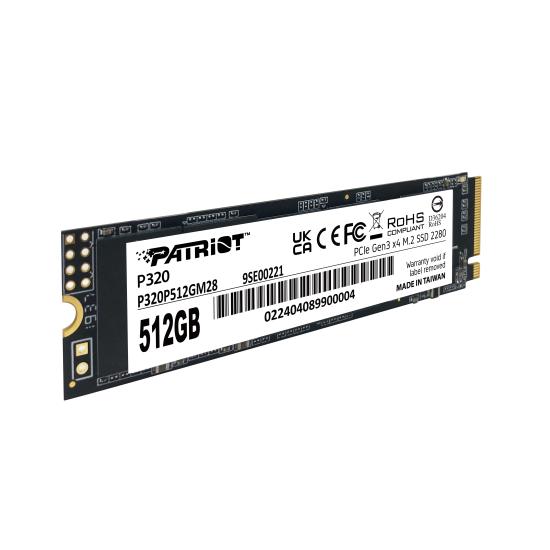 Patriot P320 512GB 3000/2200MB/s NVMe M.2 SSD Disk (P320P512GM28)