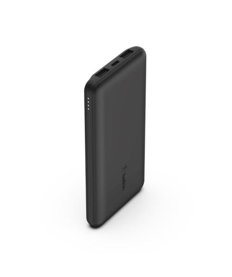 Belkin 10K Power Bank + USB-C 15W, Çift USB-A, 15cm USB-A - C Kablo, Siyah