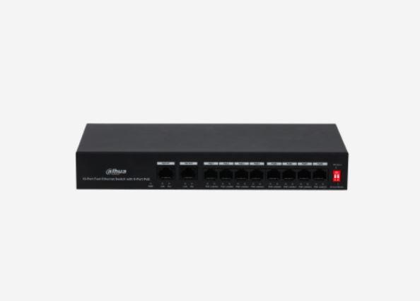 DAHUA PFS3010-8ET-65 8PORT 8XFE-2XFE 65W POE SWİTCH