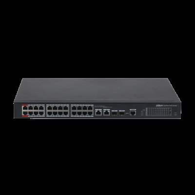 DAHUA PFS4226-24ET-360-V3 24 PORT 24XFE-2GE-2XSFP 360 W YÖNETİLEBİLİR POE SWİTCH