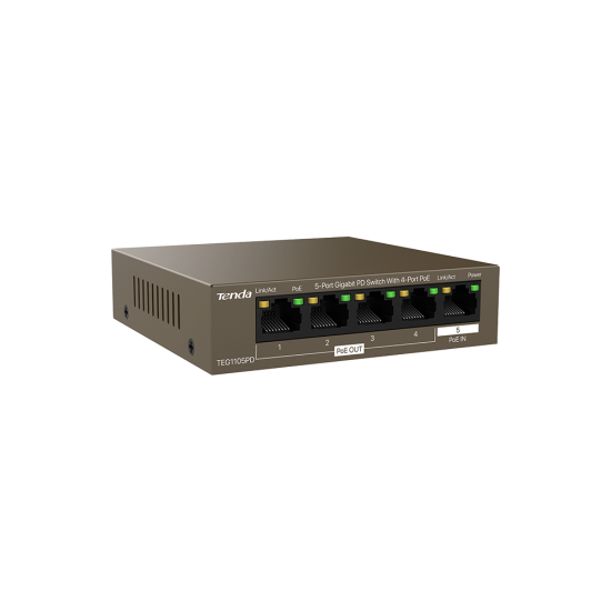 TENDA TEG1105PD 5PORT 10/100/1000 POE EXTENDER