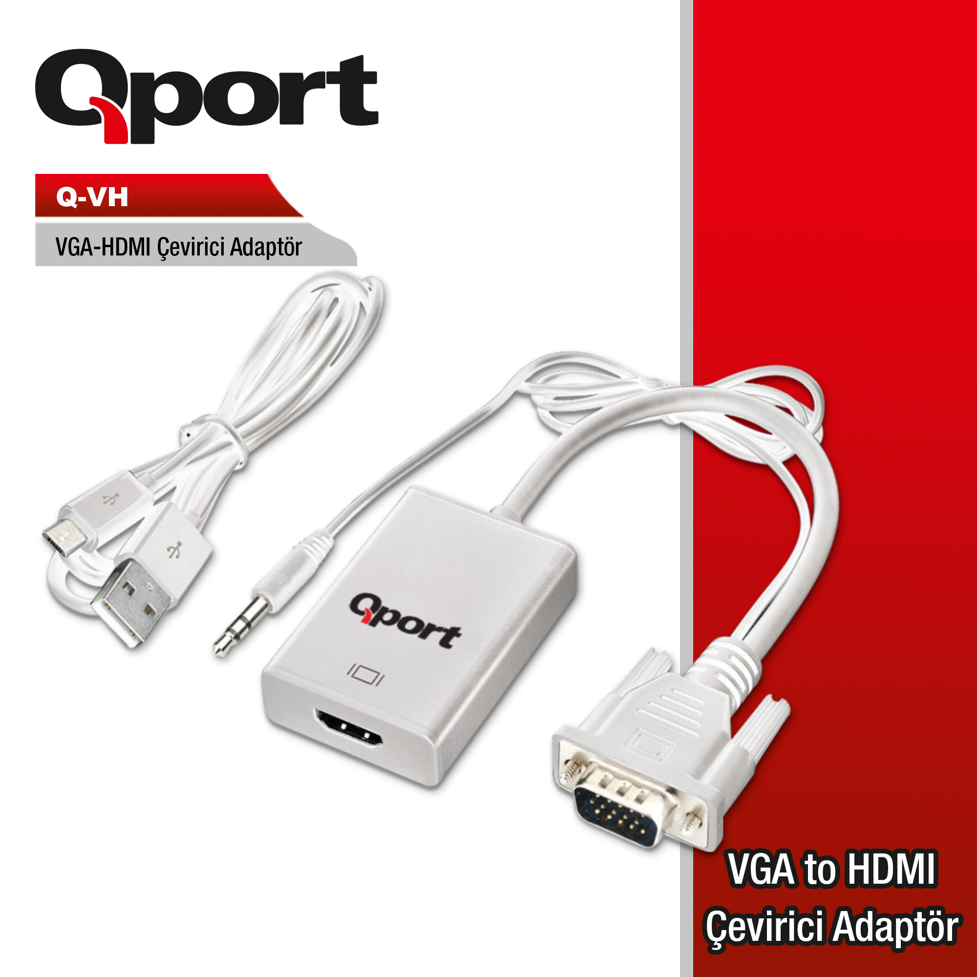 QPORT%20Q-VH%20VGA%20TO%20HDMI%20ÇEVİRİCİ%20+%20SES%20KABLOSU